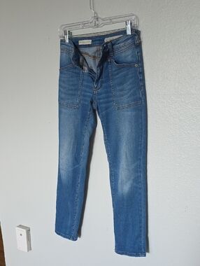Anthropologie Women's Boyfriend Jeans - Blue Wash